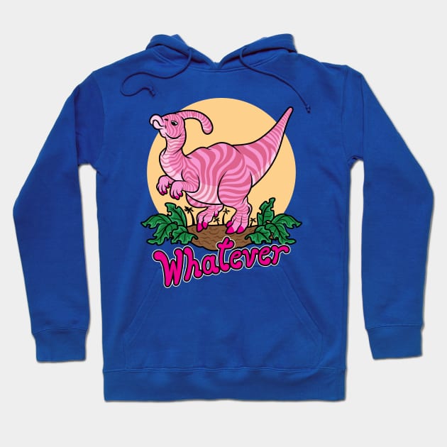 Moody Dinosaur (pink) Hoodie by JenniferSmith